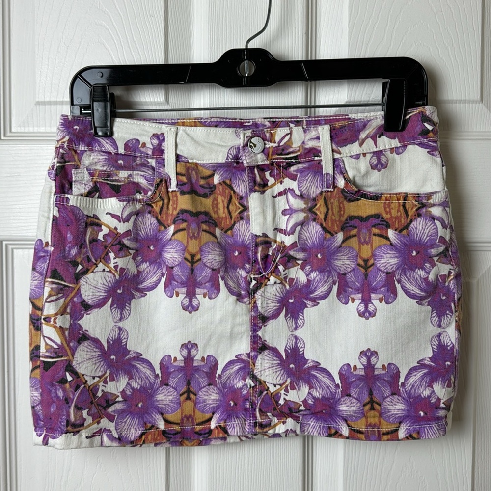 JOE’S JEANS Floral Mini Skirt - Size 28 - Picture 5 of 6